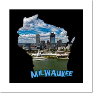 Wisconsin State Outline (Milwaukee) Posters and Art